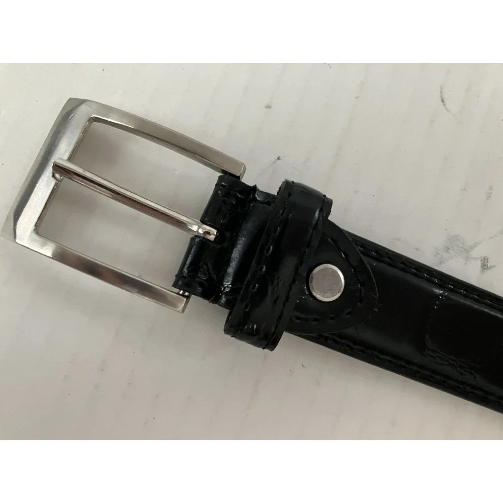 Joseph Abbott Belt Full Grain Italian Genuine Leather Men Med‎ 34 Black